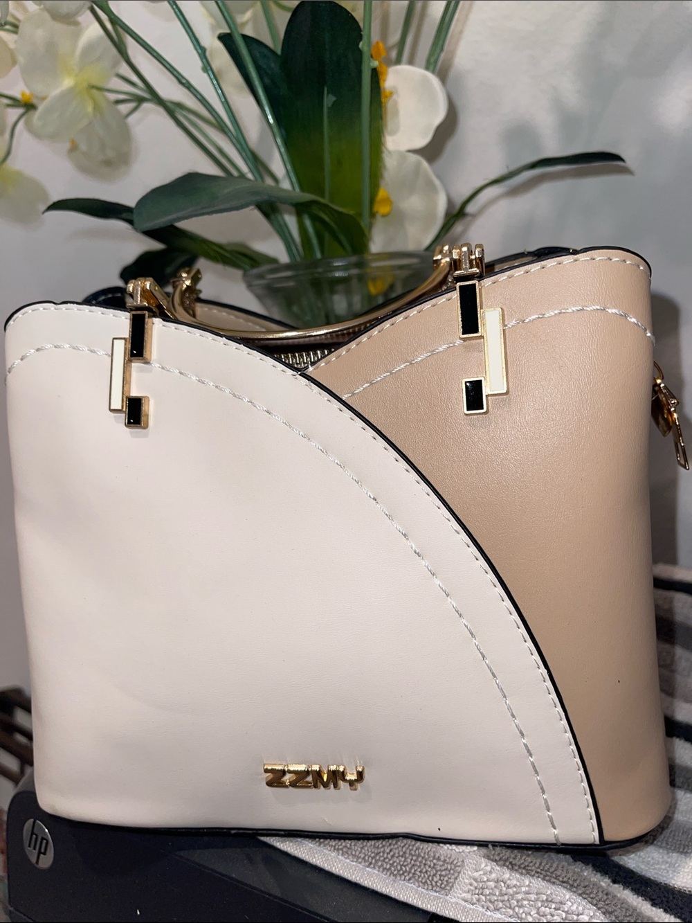 Cream & Beige Women’s Crossbody Bag